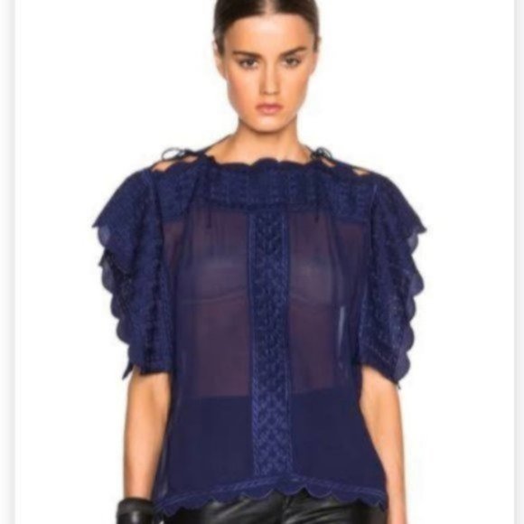 Isabel Marant Etoile Short Sleeve Blouse Shirt Top - Picture 1 of 14